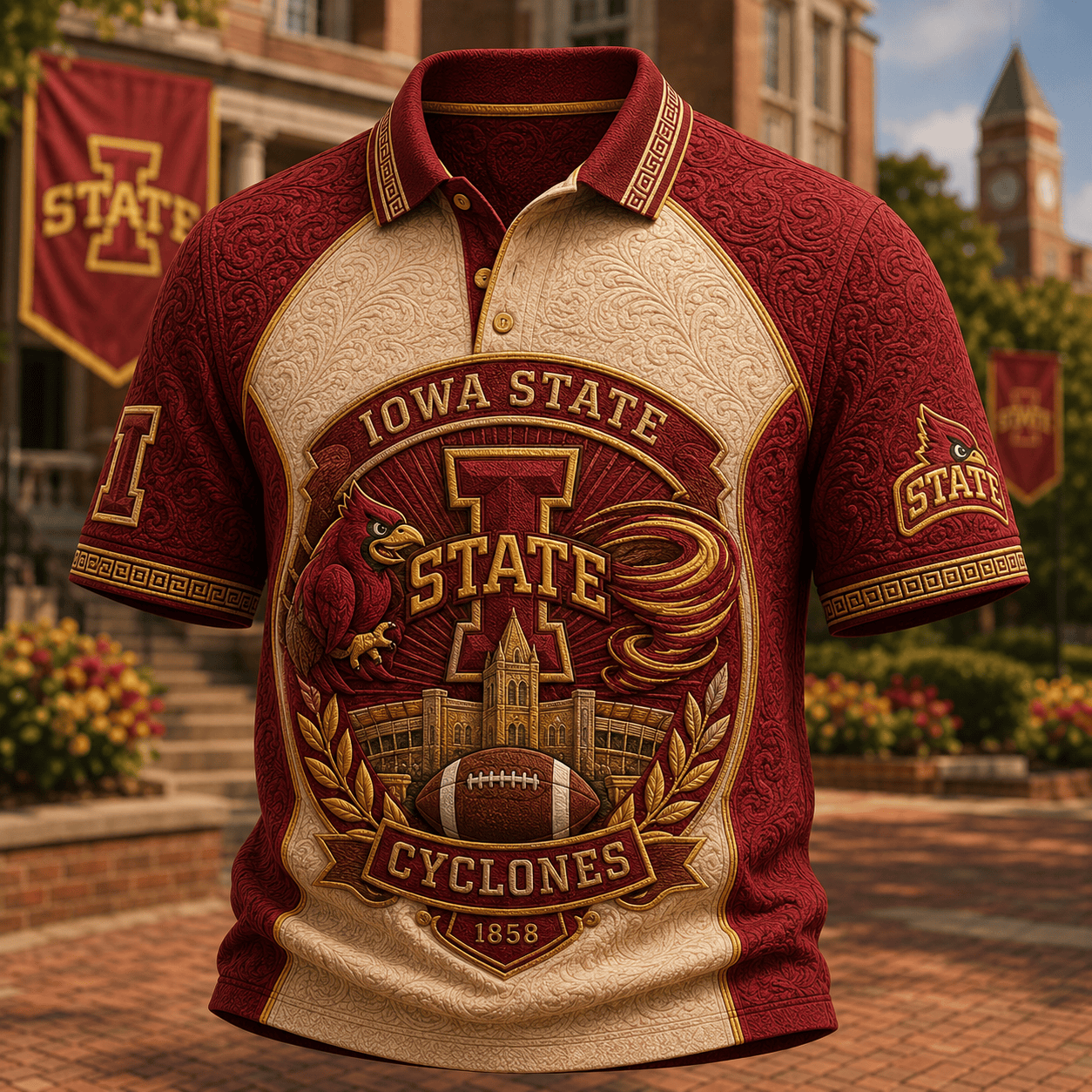 PREMIUM ISC EMBOSS POLO SHIRT HQH