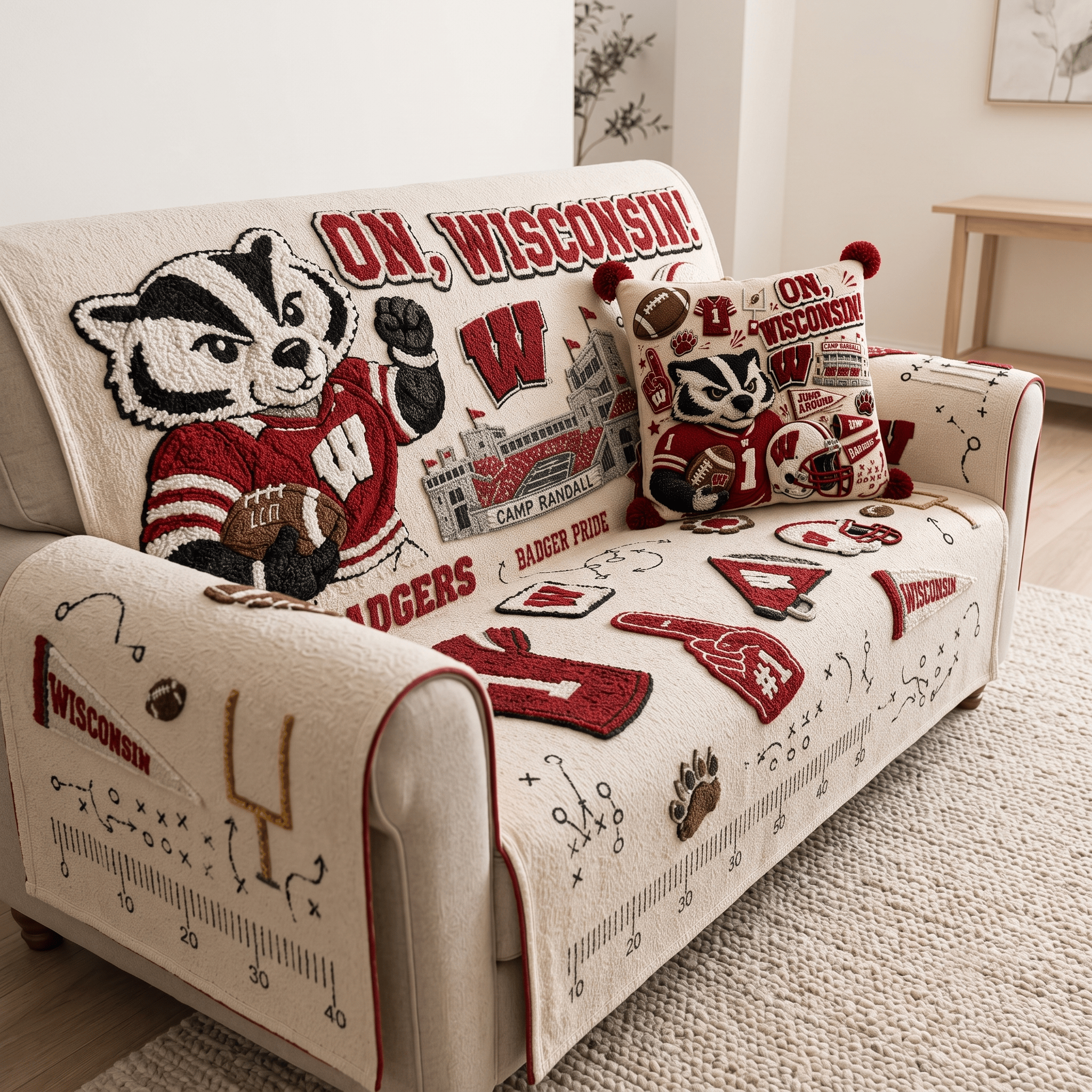 WBG Tufted Sofa Cover & Pillow Set HTTT