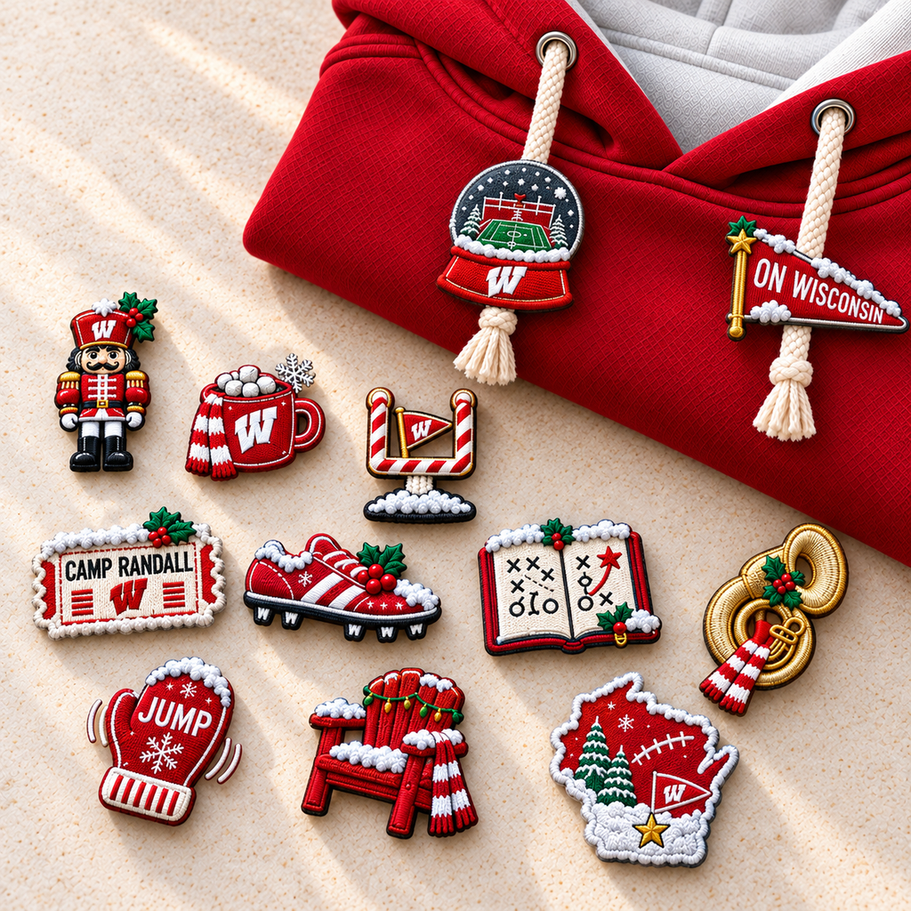 Premium WBG Christmas Embroidered Charm Hoodie PVNA