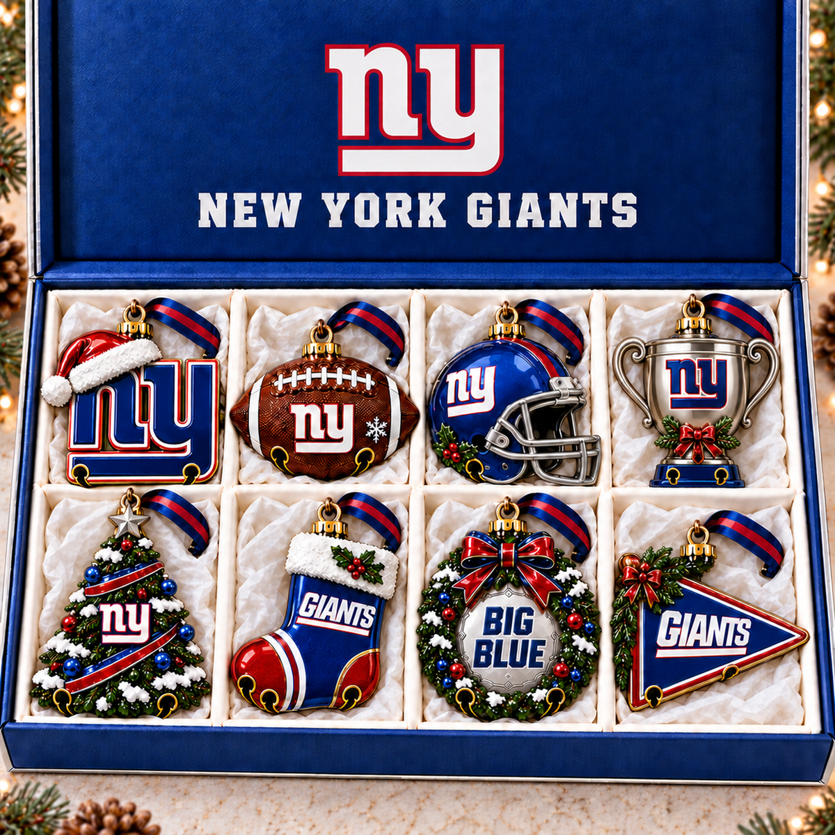 Premium NYG Christmas Bell Ornament PVNA