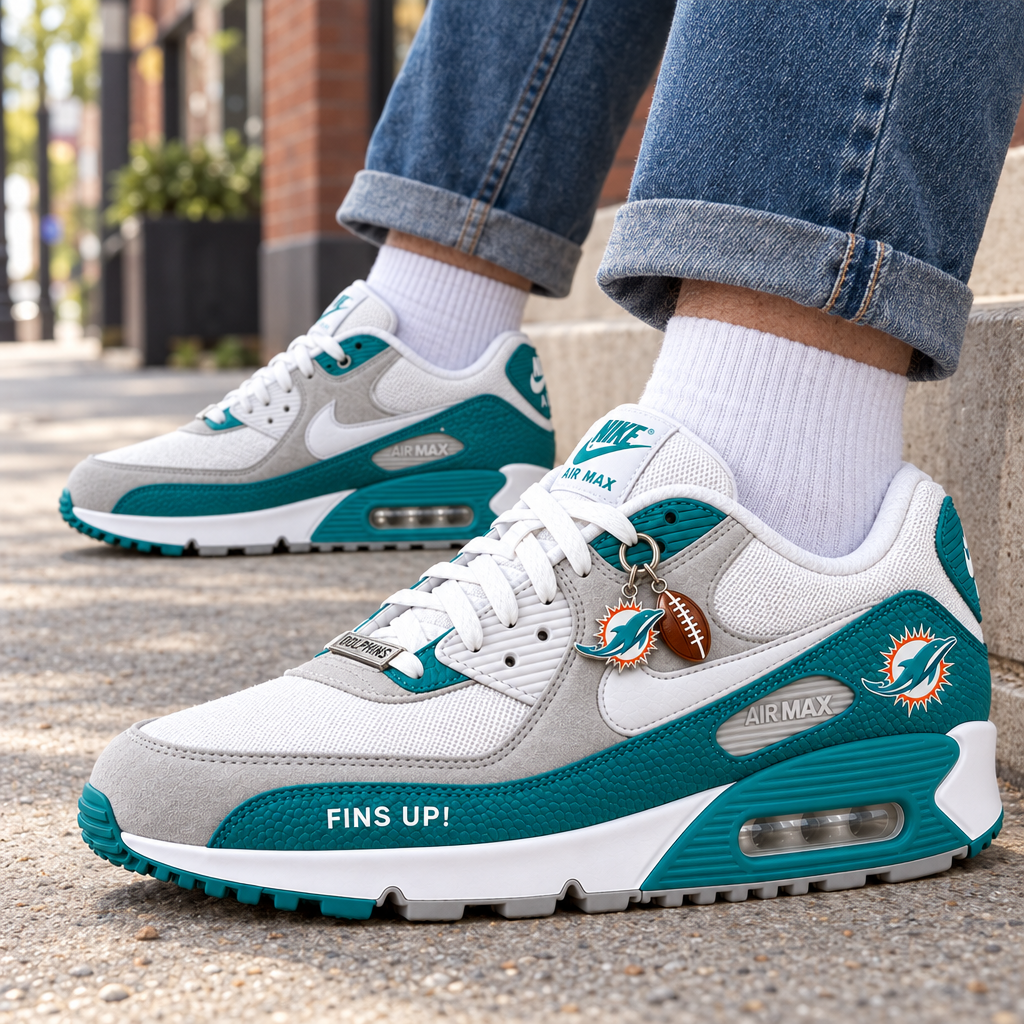 Miami Dolphins Premium Low-Top Sneakers
