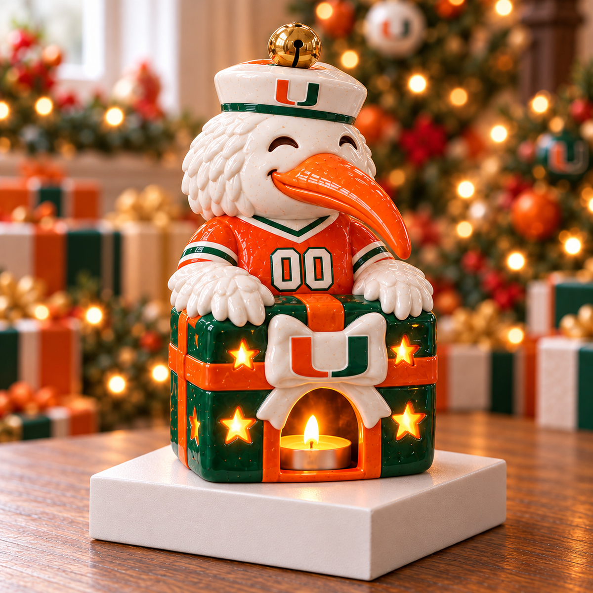 MHC CHRISTMAS CERAMIC CANDLE HOLDER HQH 2