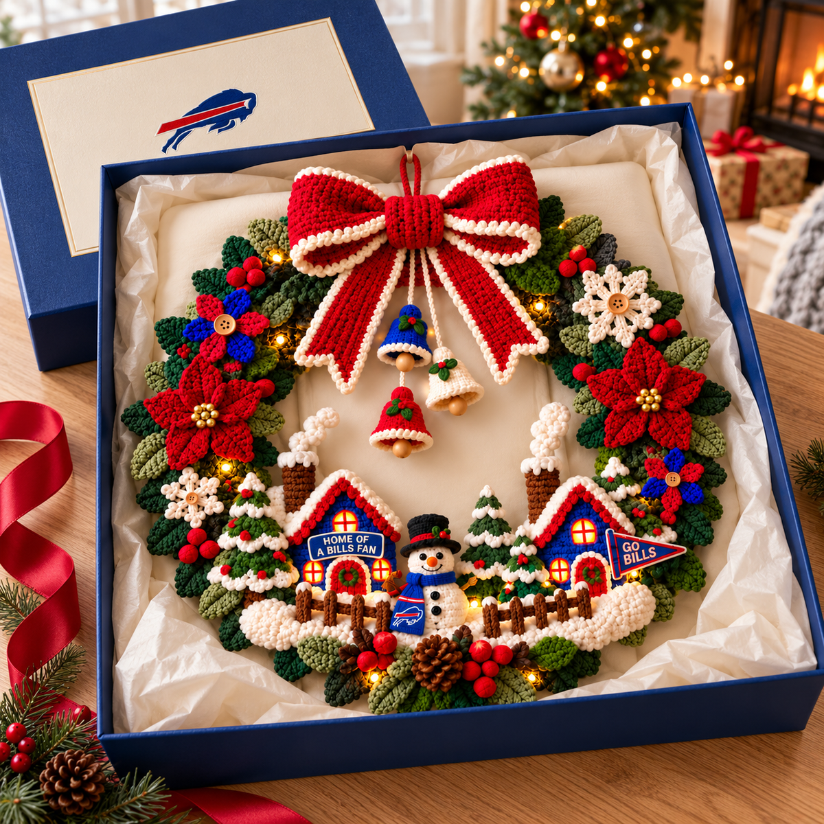 BFBL Christmas Village Crochet-Style Wreath PNPA