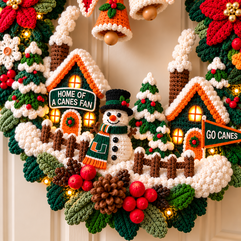 MHC Christmas Village Crochet-Style Wreath PNPA