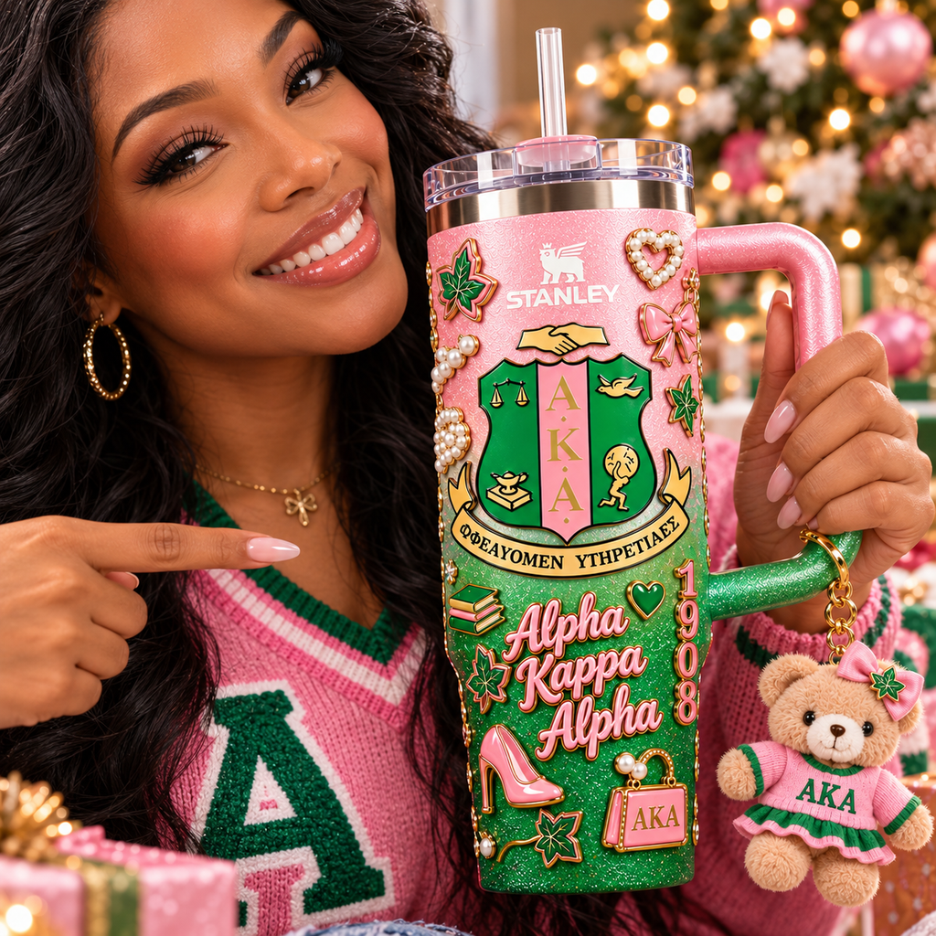 AKA 40oz 3D Embossed Glitter Tumbler Collector Edition TTNL