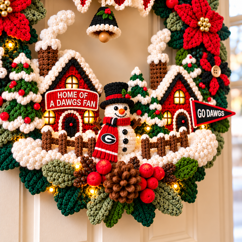 GGBD Christmas Village Crochet-Style Wreath PNPA