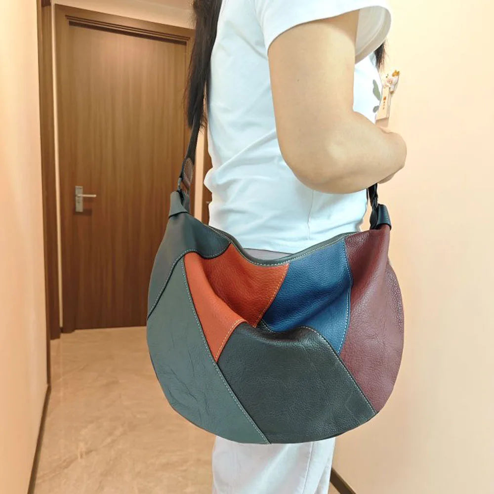 Arliwwi 100% Real Cow Leather Designer Women Shoulder Handbag Extra Soft Cowhide Genuine Leather Bags