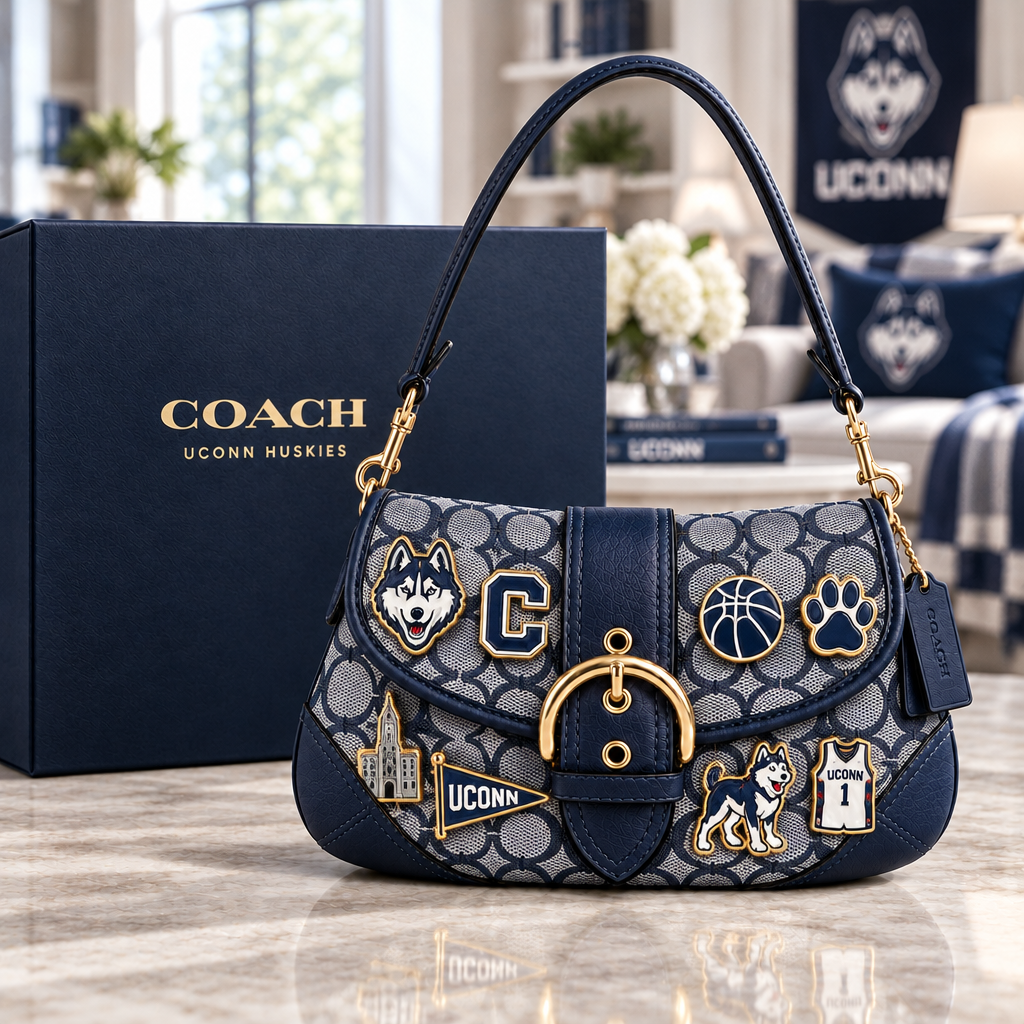 UCONN Huskies Soho Bag With Charm