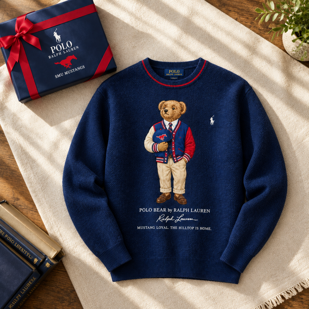 SMU Mustangs Premium Crewneck Sweater