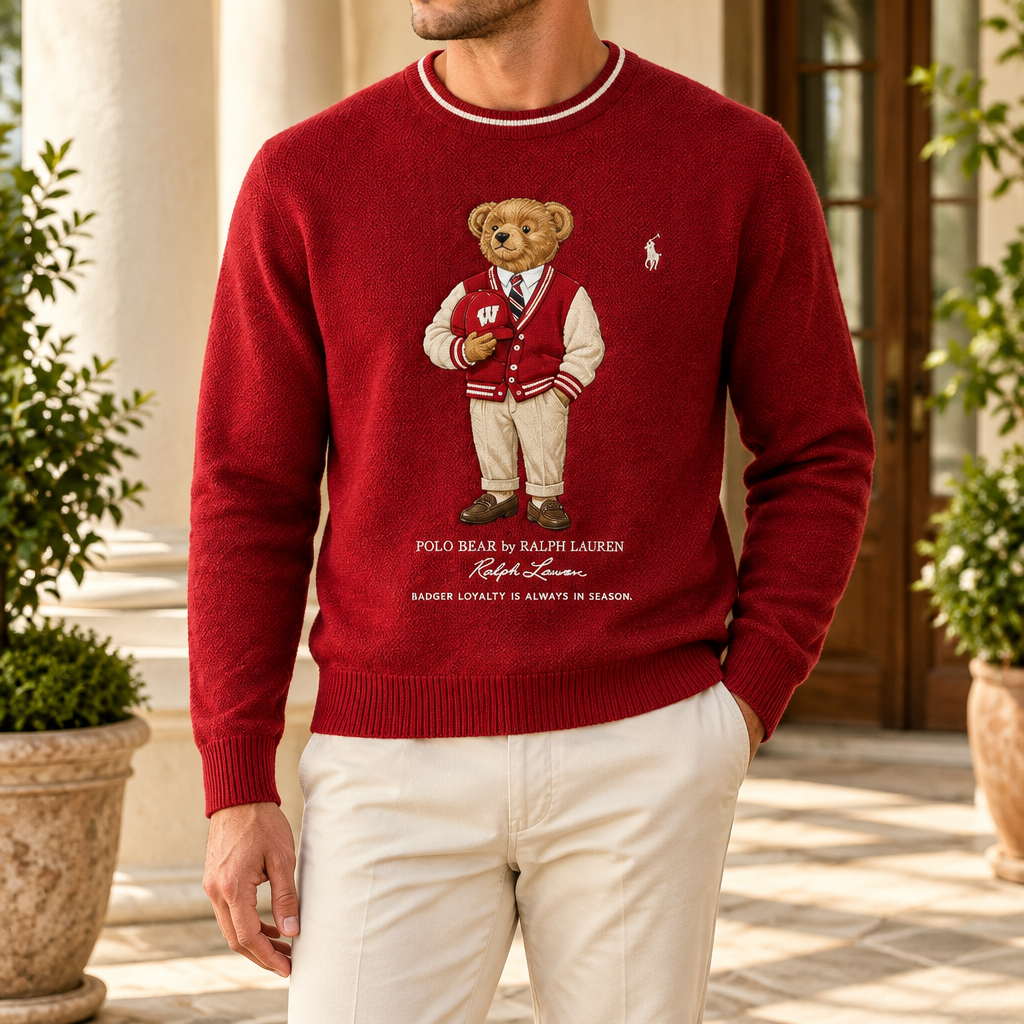 Wisconsin Badgers Premium Crewneck Sweater