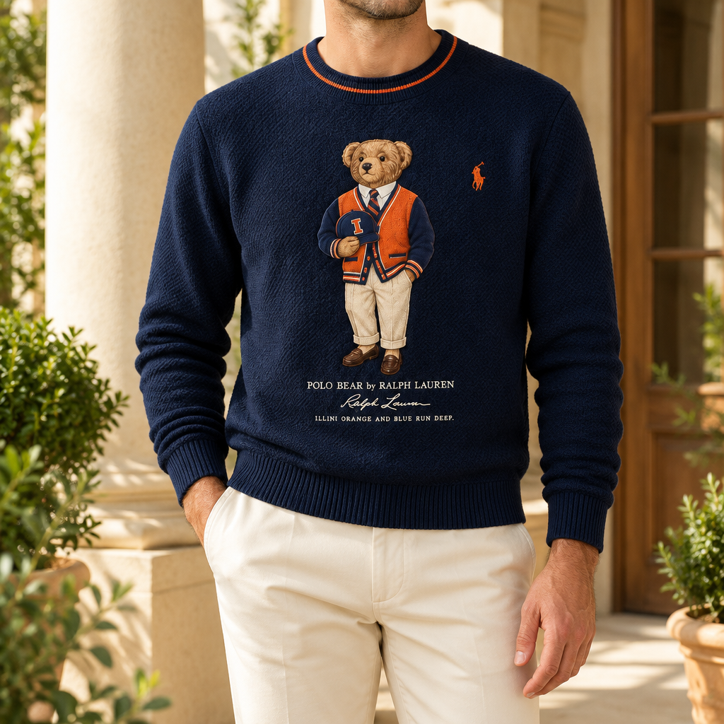 Illinois Fighting Illini Premium Crewneck Sweater